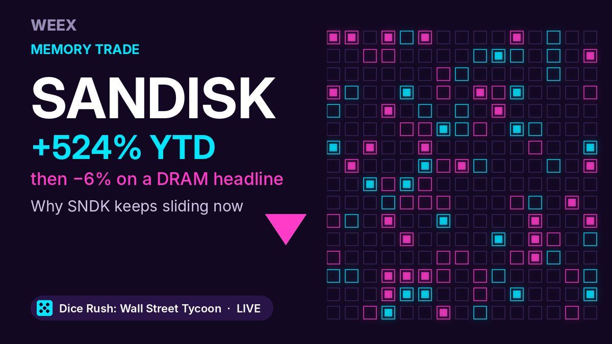 Sandisk Stock After a 524% Run: Why SNDK Keeps Sliding Now