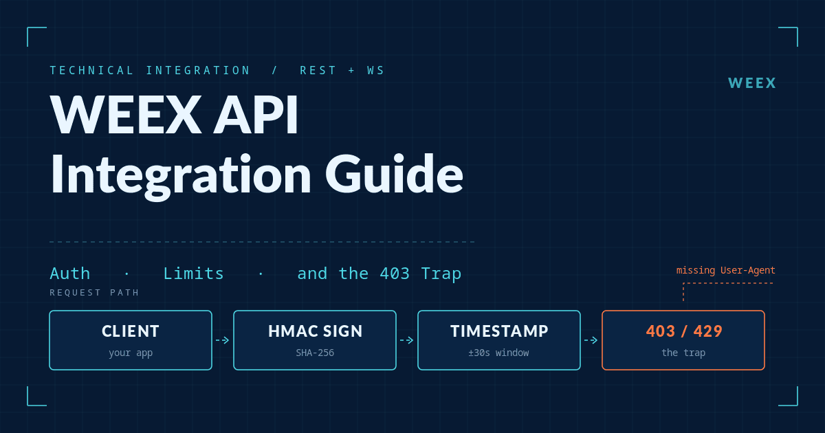 Guide de l'API WEEX : de la clé API à votre premier ordre signé