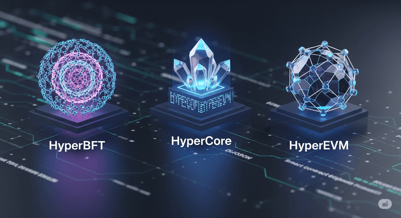 HyperBFT, HyperCore y HyperEVM son elementos esenciales del éxito de Hyperliquid.