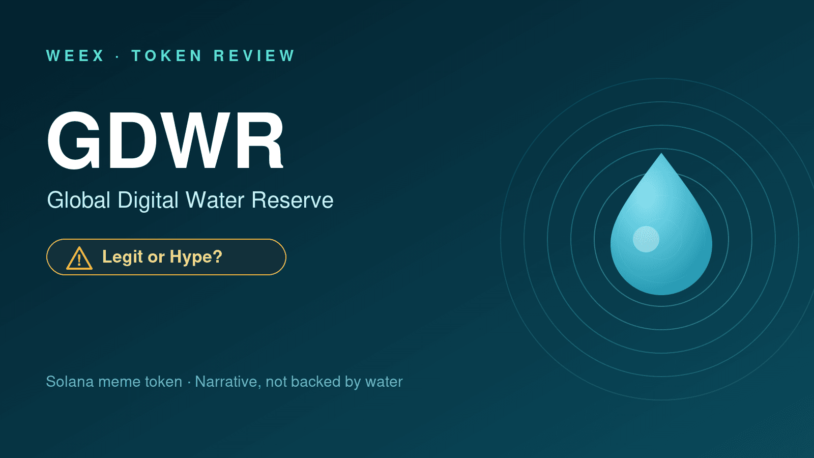 GDWR Coin (Global Digital Water Reserve): Legítima ou Hype?