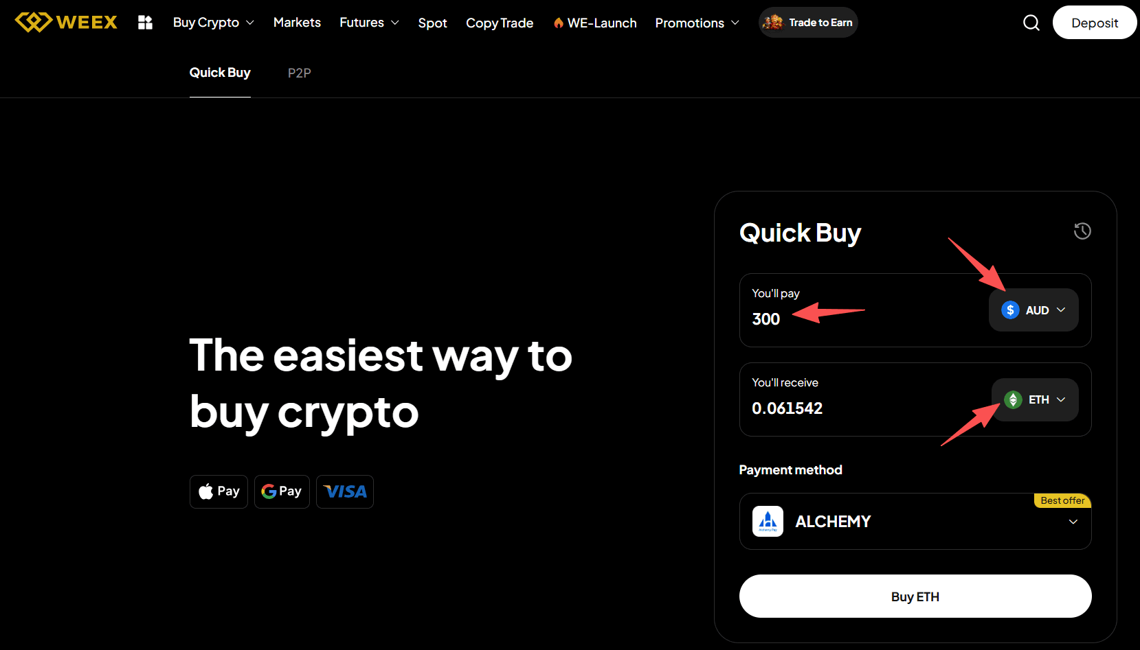 什么是 WEEX OTC 以及如何在 WEEX OTC 上使用 AUD 购买 ETH?