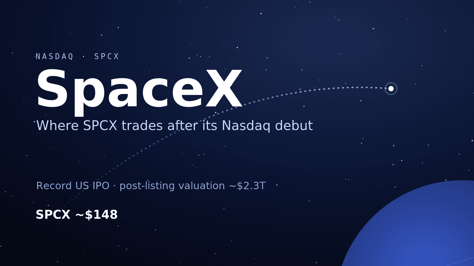 Precio de la acción SPCX: dónde cotiza SpaceX tras su debut en el Nasdaq