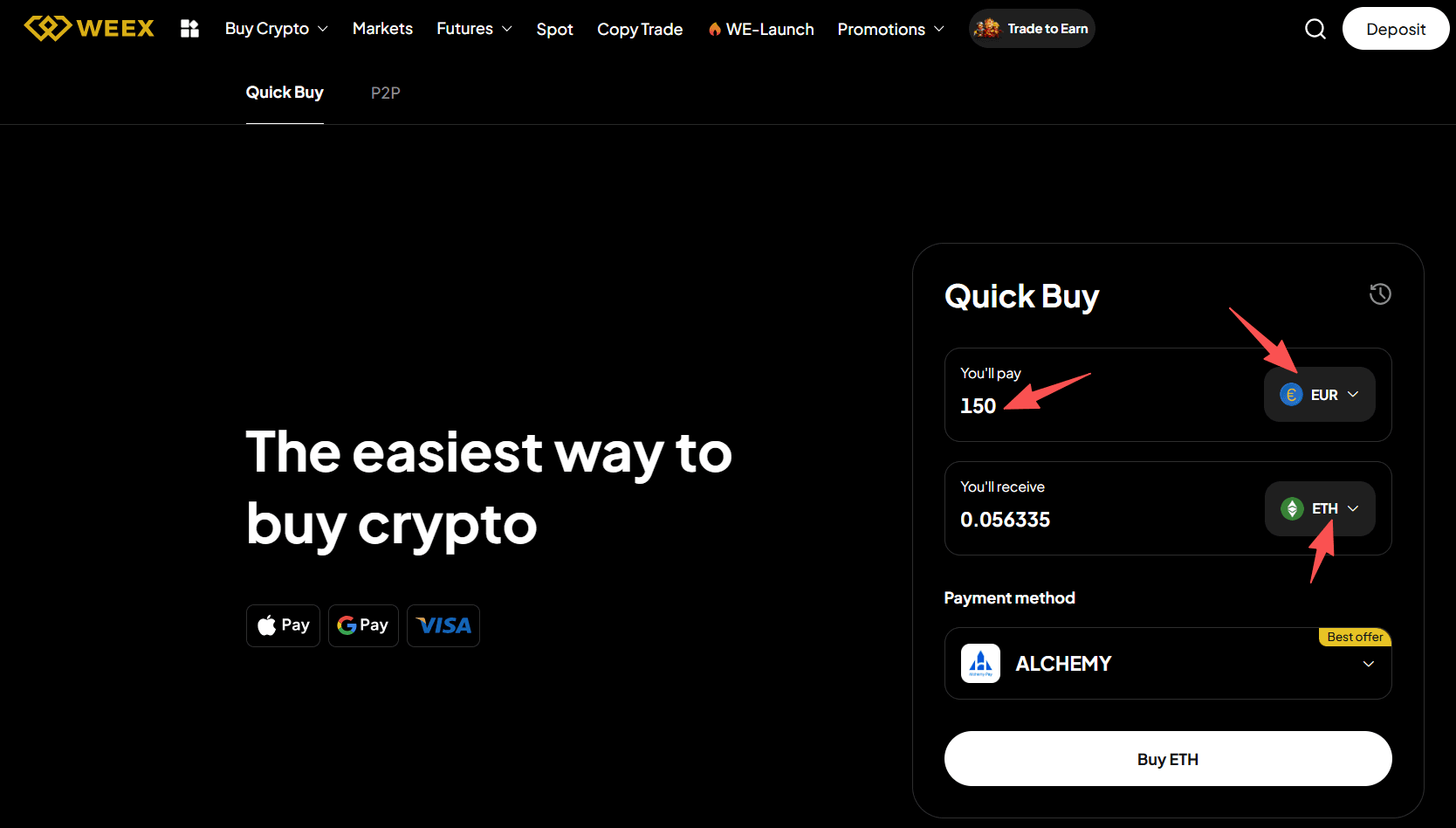 什么是 WEEX OTC 以及如何在 WEEX OTC 上使用 EUR 购买以太坊 (ETH)?