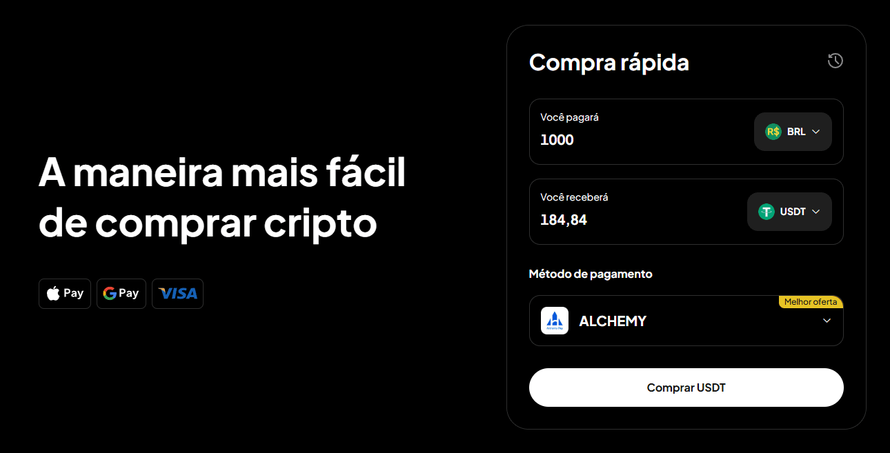 Imagen que muestra la pantalla de Quick Buy en el sitio web de WEEX.