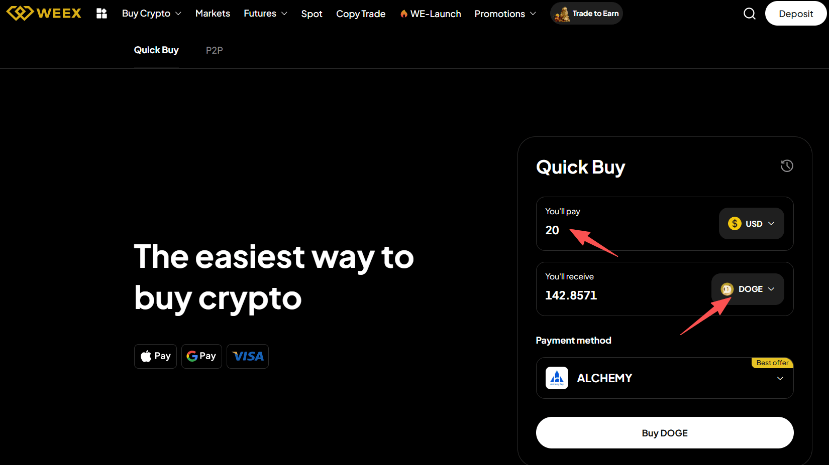 WEEX OTCとは ? 「 WEEX OTCでDOGEを米ドルで購入する方法」