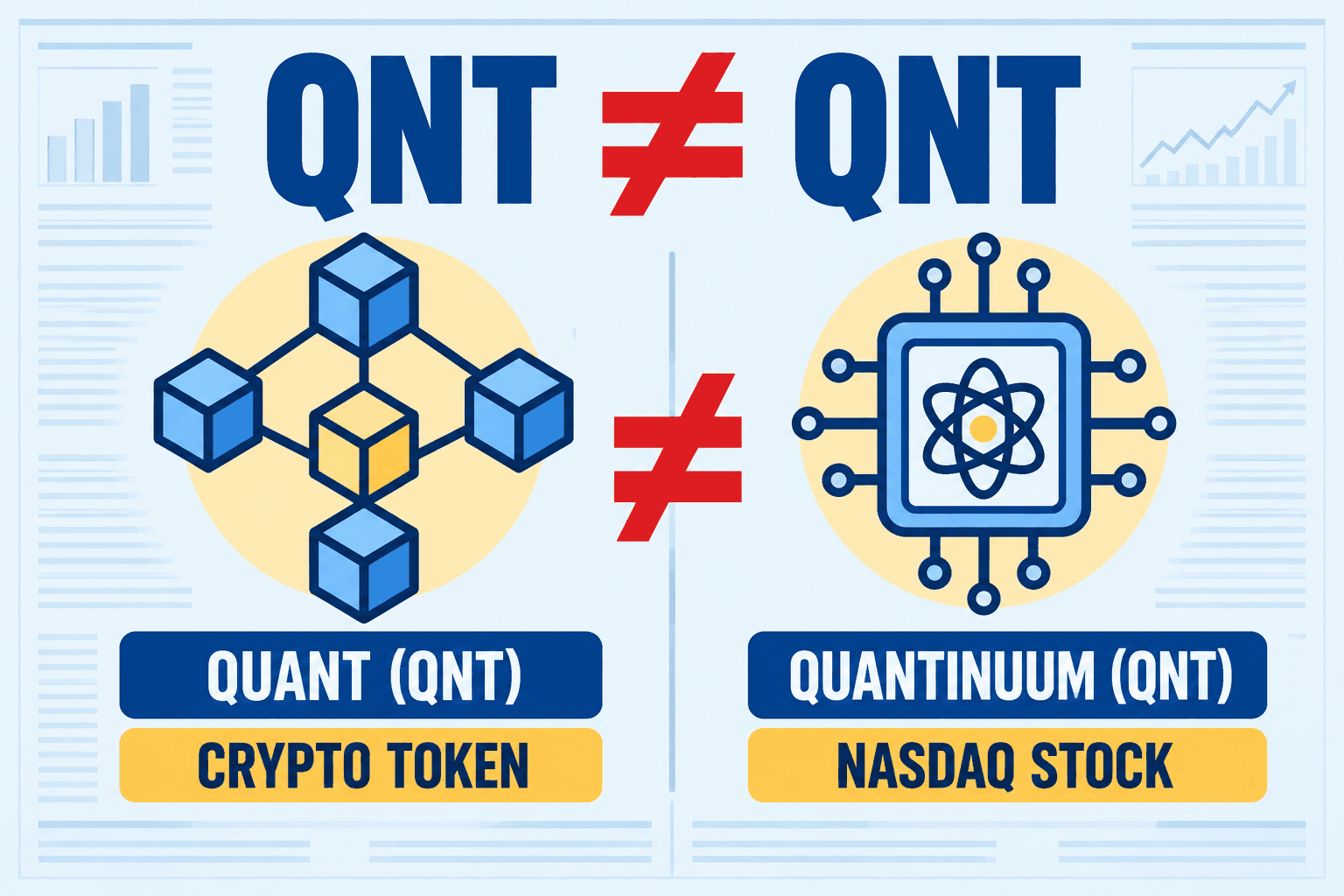 La cryptomonnaie Quant QNT n’est pas le même actif que l’action Quantinuum QNT cotée au Nasdaq