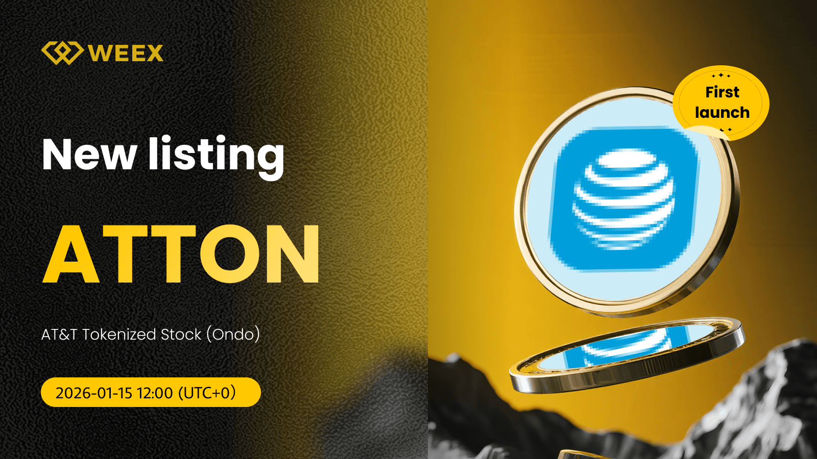 ATTON USDT Live on WEEK Spot: Pièce AT&T Tokenized Stock (Ondo)