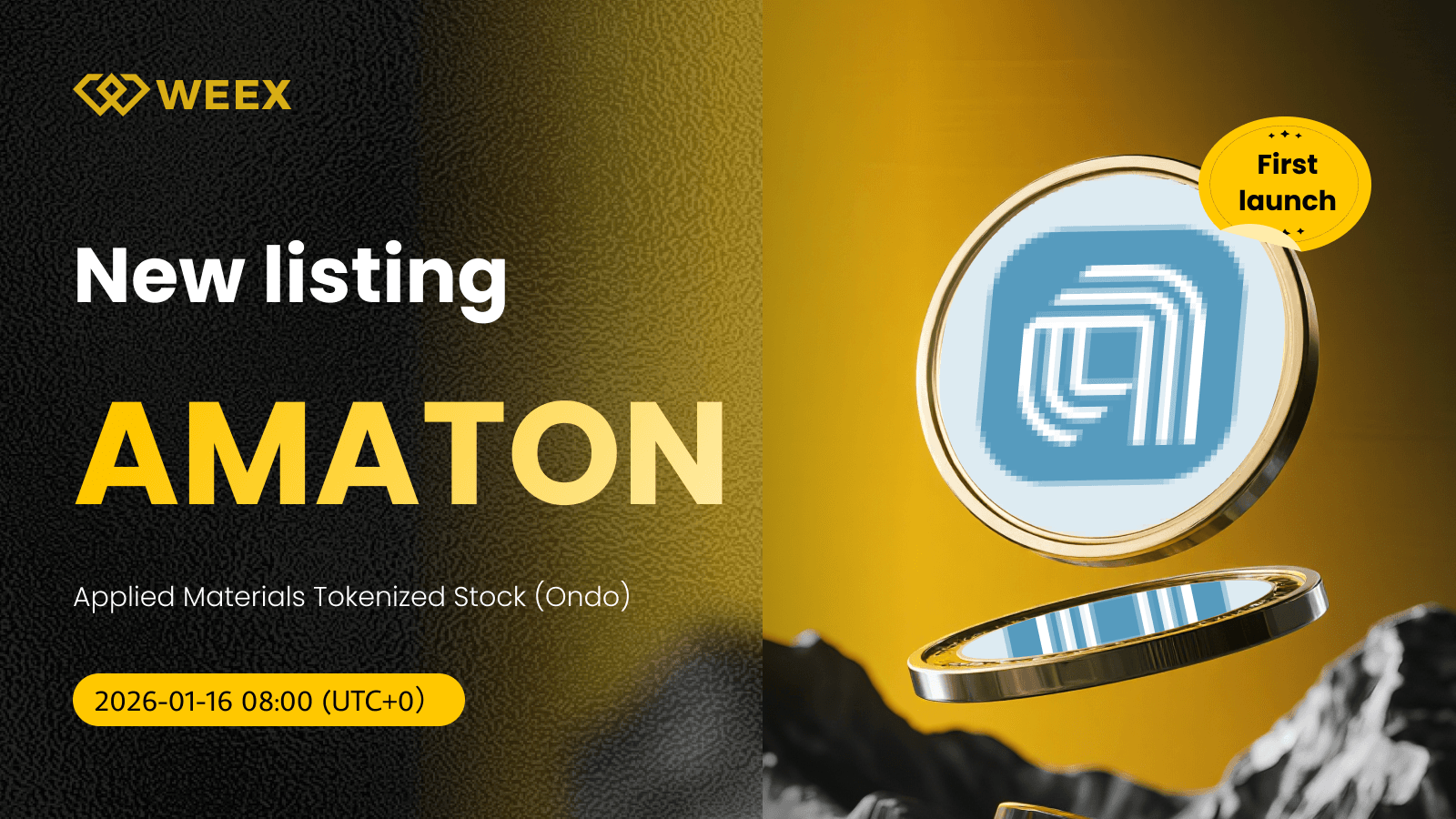 AMATON USDT: فهرست سهام توکنیزه شده مواد کاربردی در WEEX