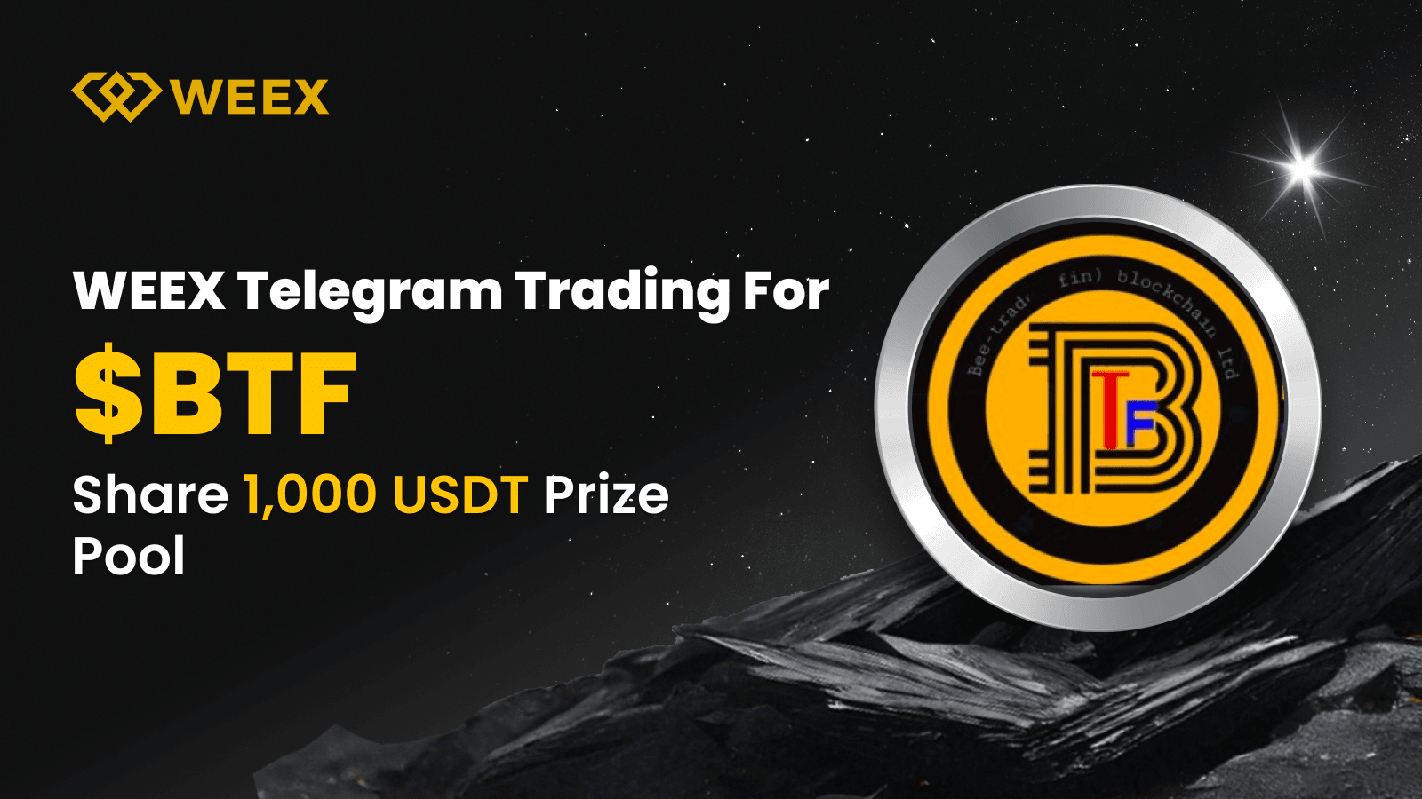 Campagne Telegram $BTF – Cagnotte de 1 000 USDT