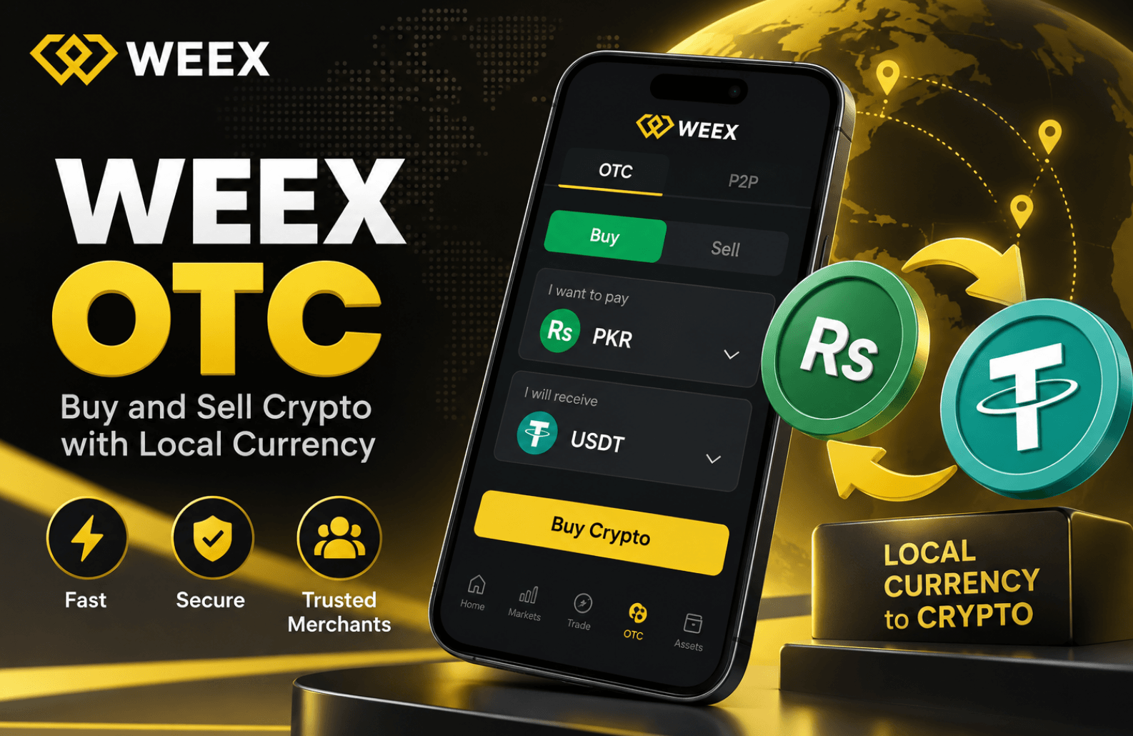 USDT mit EUR per SEPA-Banküberweisung auf WEEX kaufen