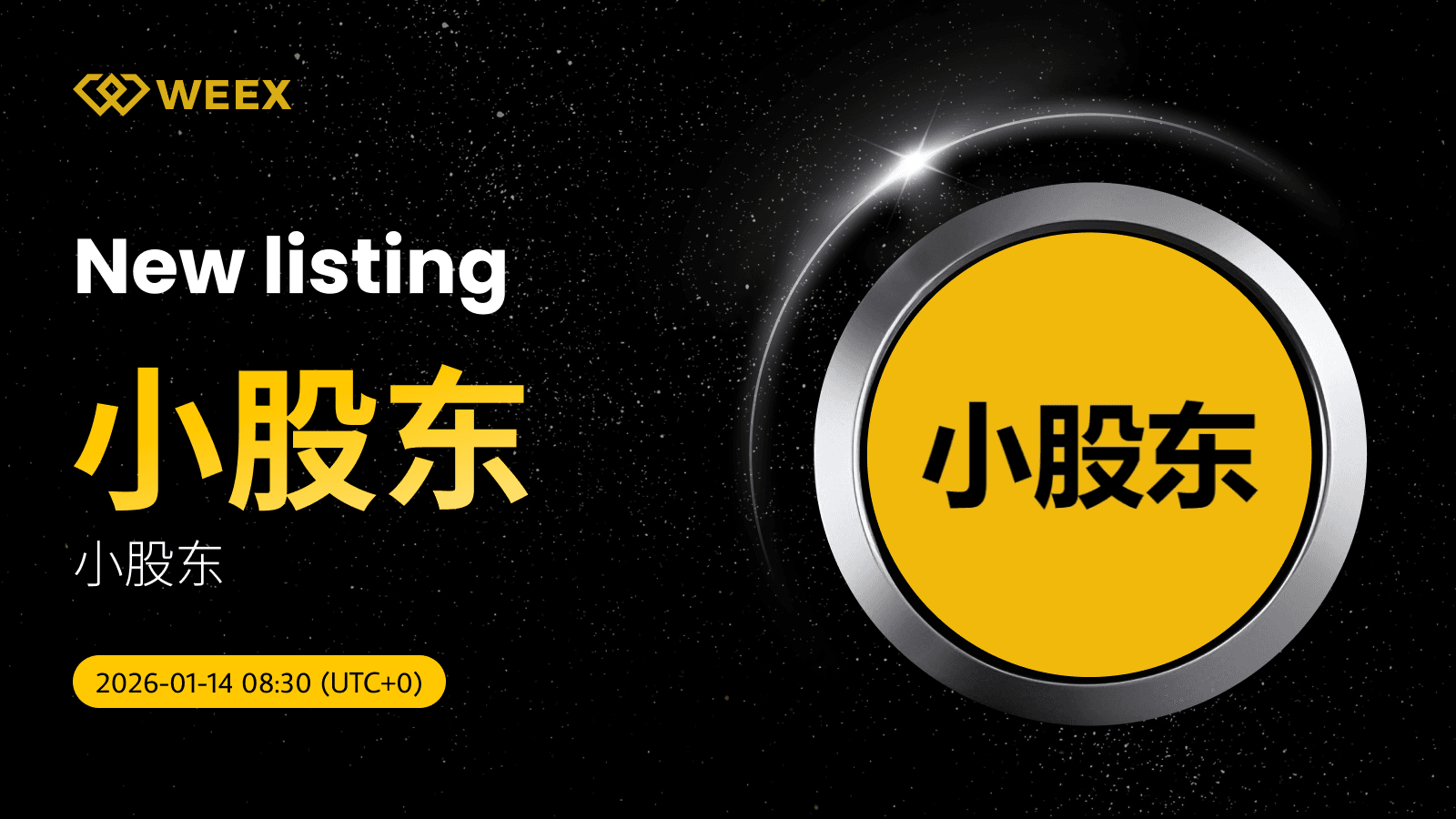 小股东 USDTペア:XiaoGuDongがWEEXスポットに上場