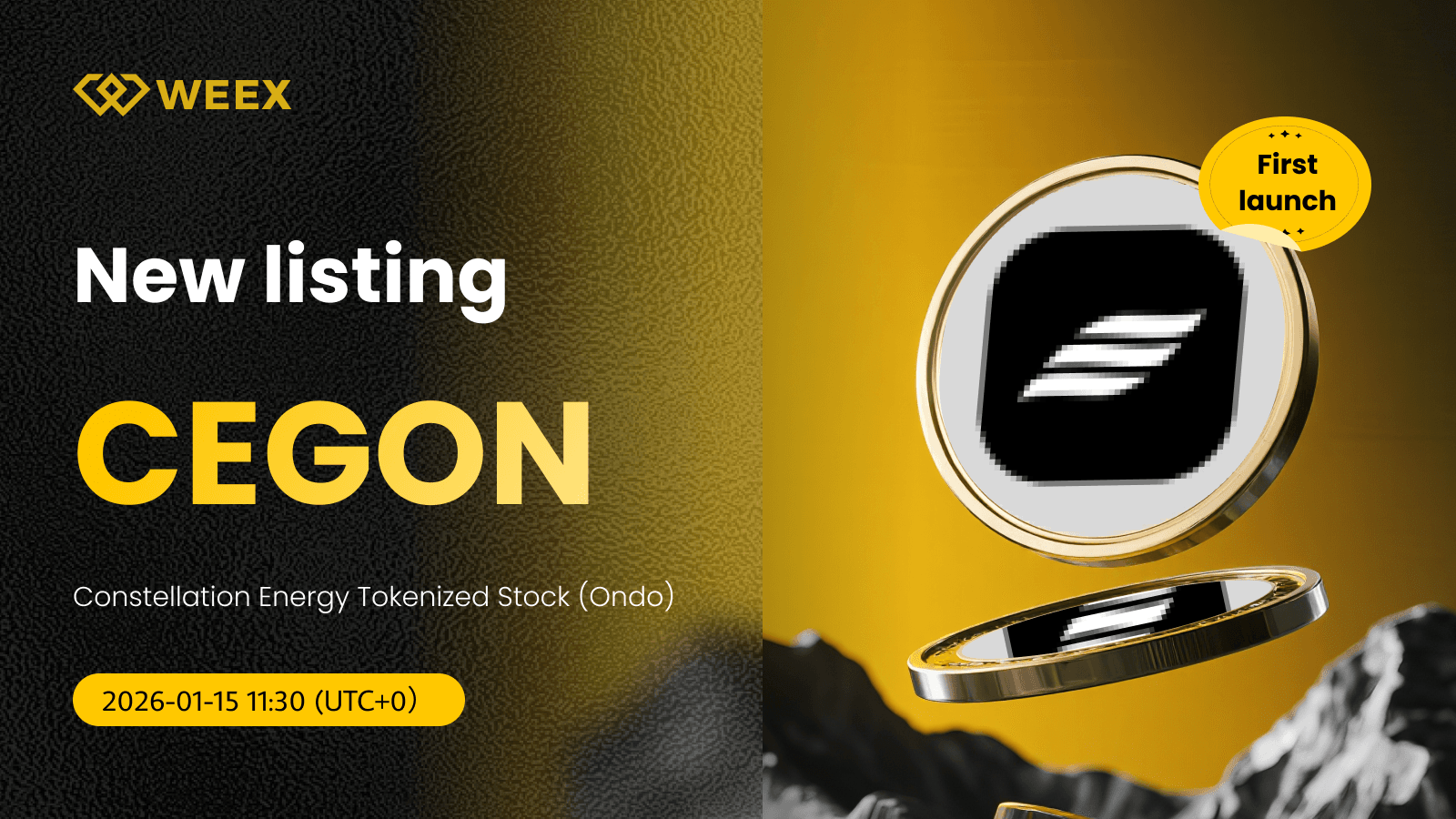 تداول CEGON USDT: عملة طاقة كوكبة (أوند) على WEEX Spot