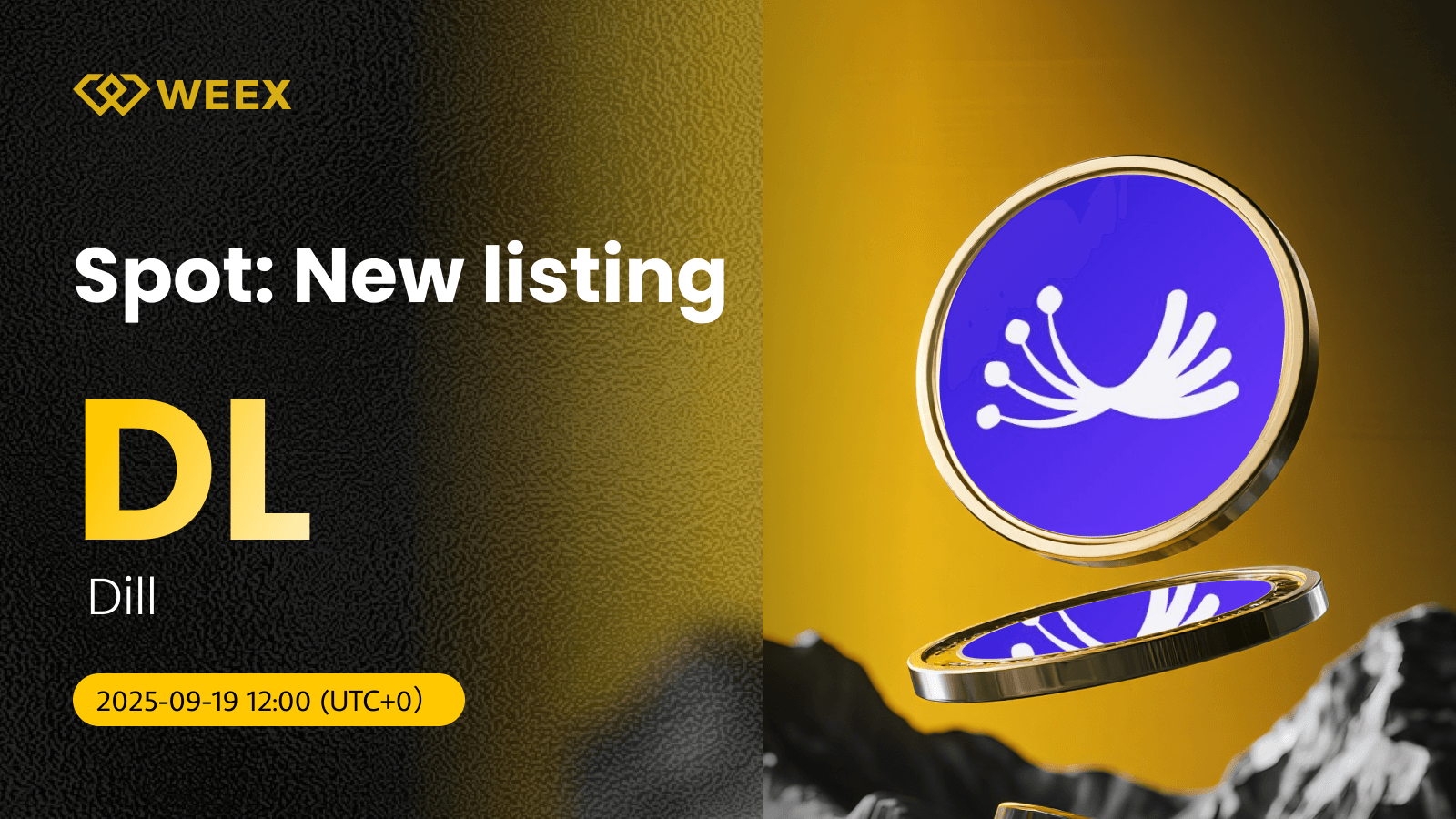 Dill (DL) Coin listado en WEEX con el par de trading al contado DL USDT