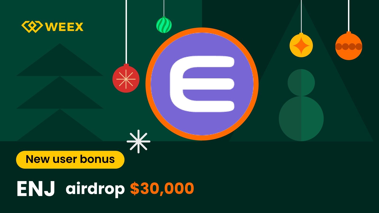Guide de l'airdrop d'Enjin (ENJ): Comment réclamer votre part du bonus de 30 000 USDT réservé aux nouveaux utilisateurs sur WEEX ?