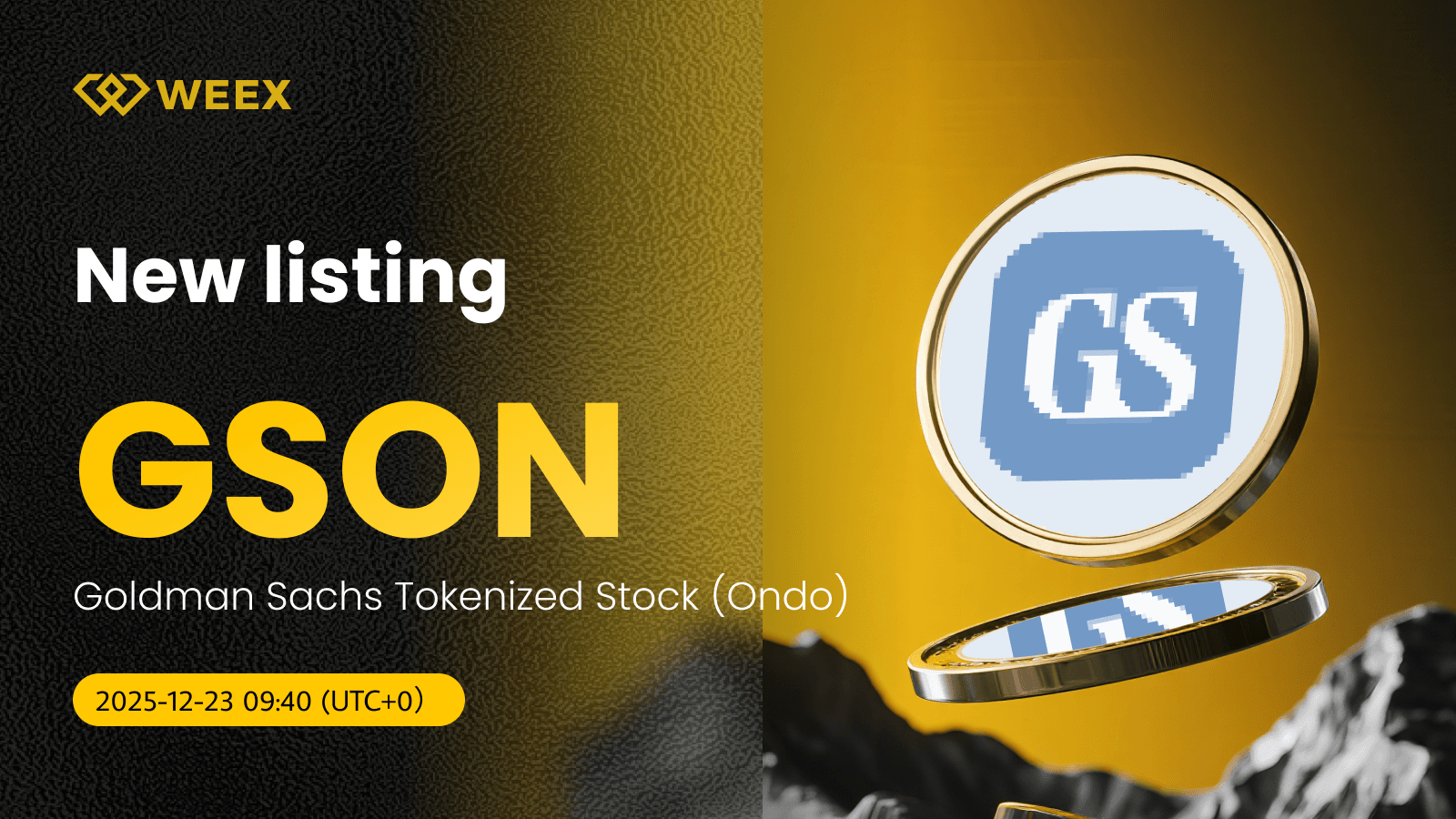 GSON USDT 上线 WEEX:交易 Goldman Sachs 代币化股票