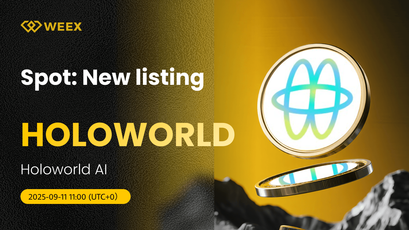 HOLOWORLD USDT Спотовая торговля доступна на WEEX с 11 сентября