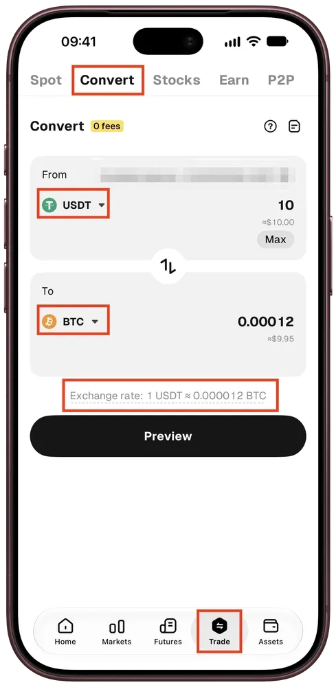 How to Use WEEX Convert on the App 1