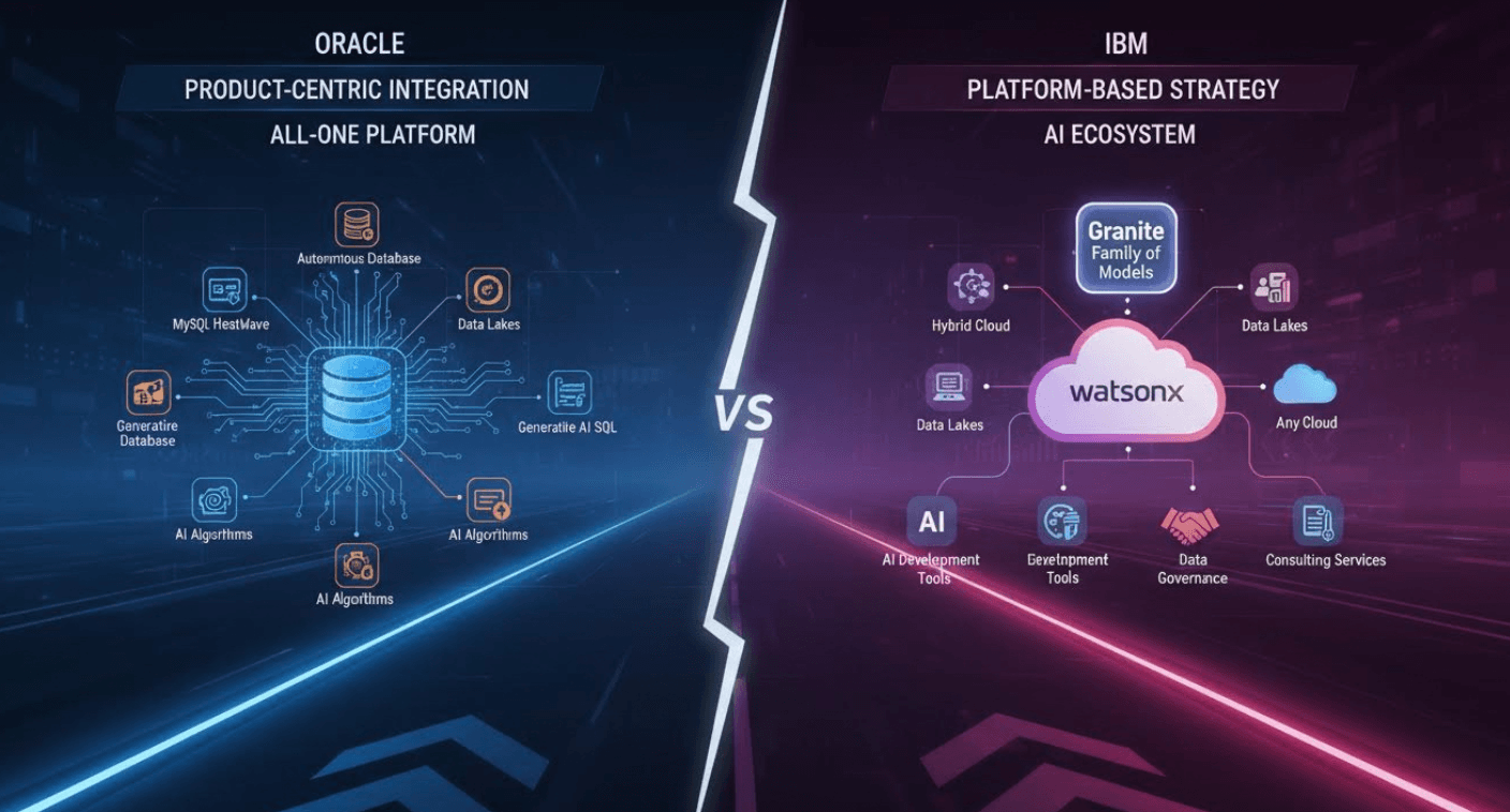 Ações da IBM vs Ações da Oracle: Duas gigantes da tecnologia corporativa enfrentando seus piores anos