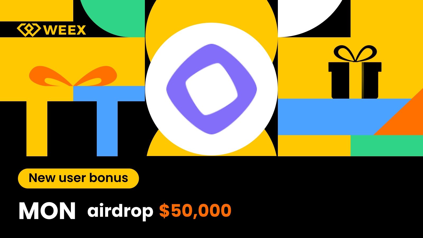 Réclamez votre part de l'airdrop MON de 50 000 USDT et du trading sans frais sur WEEX