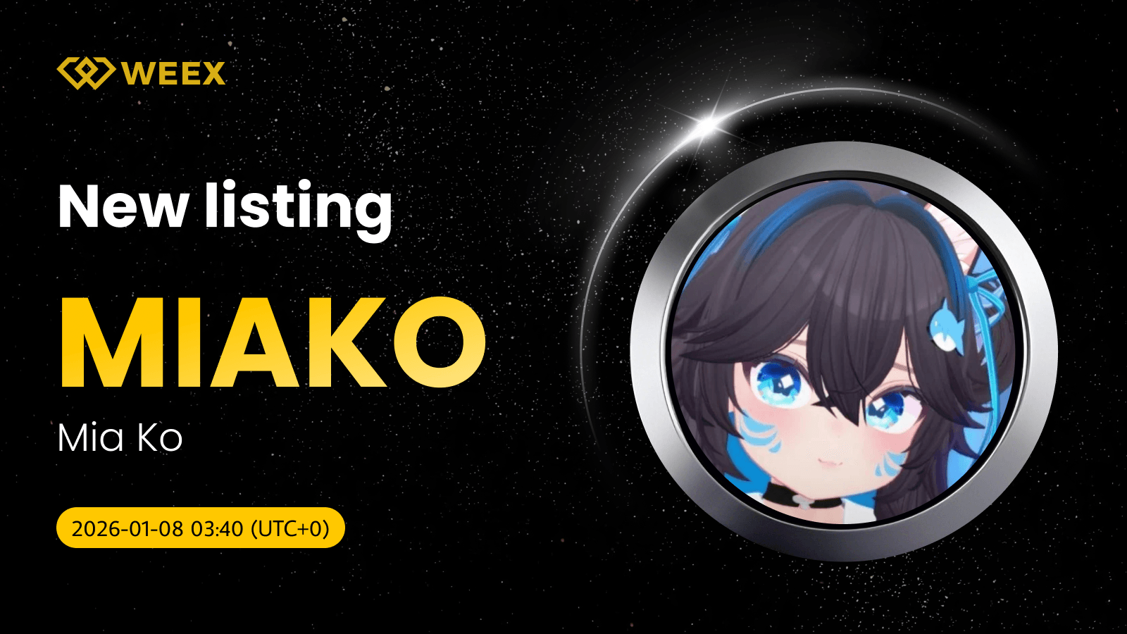 تداول عملة MIAKO USDT على منصة WEEX: عملة Mia Ko (MIAKO) مدرجة