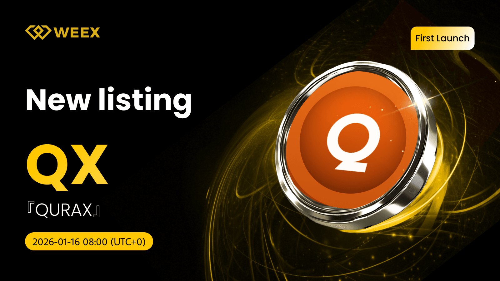 QX USDTがWEEXに上場:QURAX (QX) コインを今すぐ取引