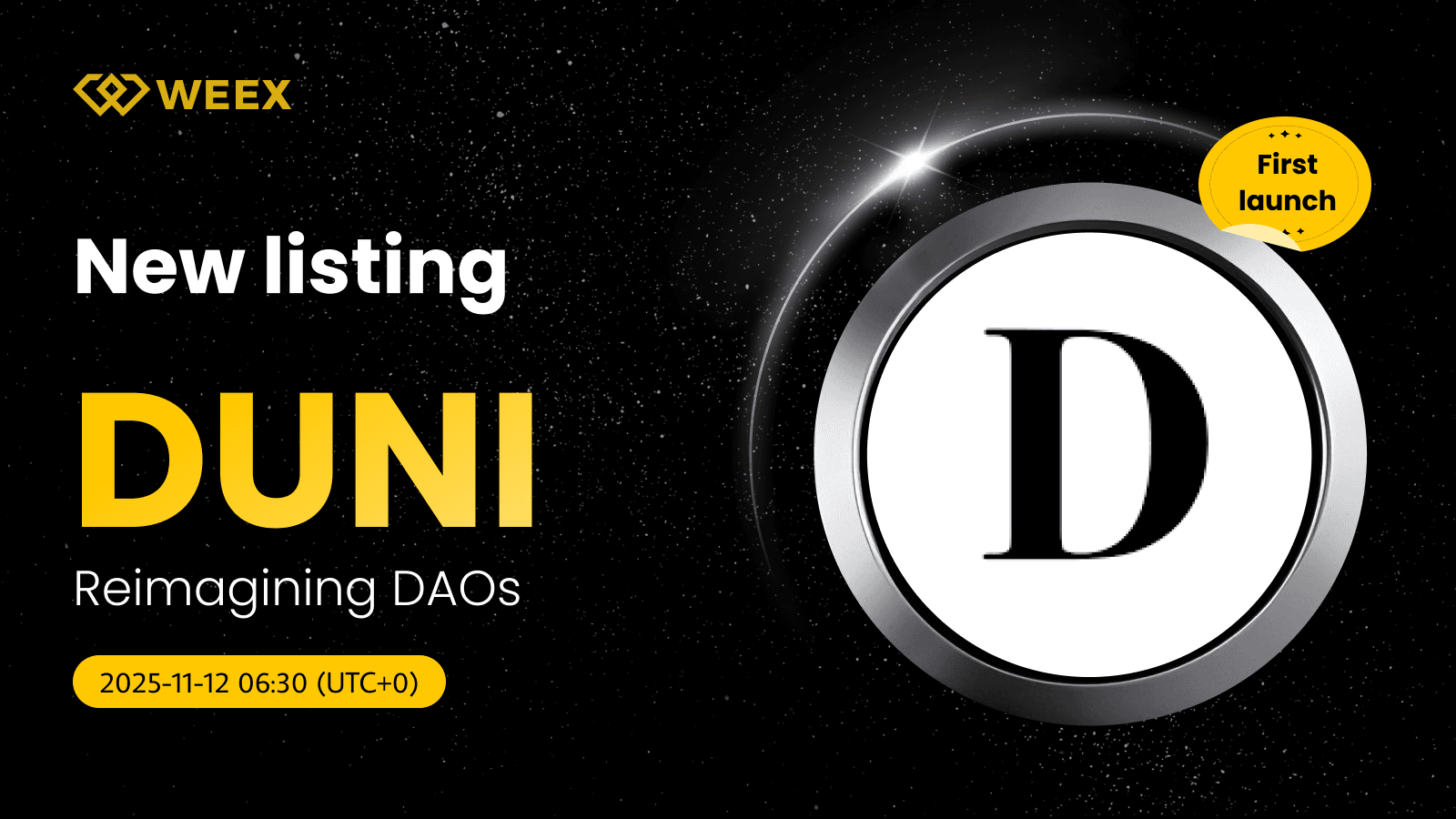 DUNI USDT Spot Trading Opens on WEEK for DUNI Coin