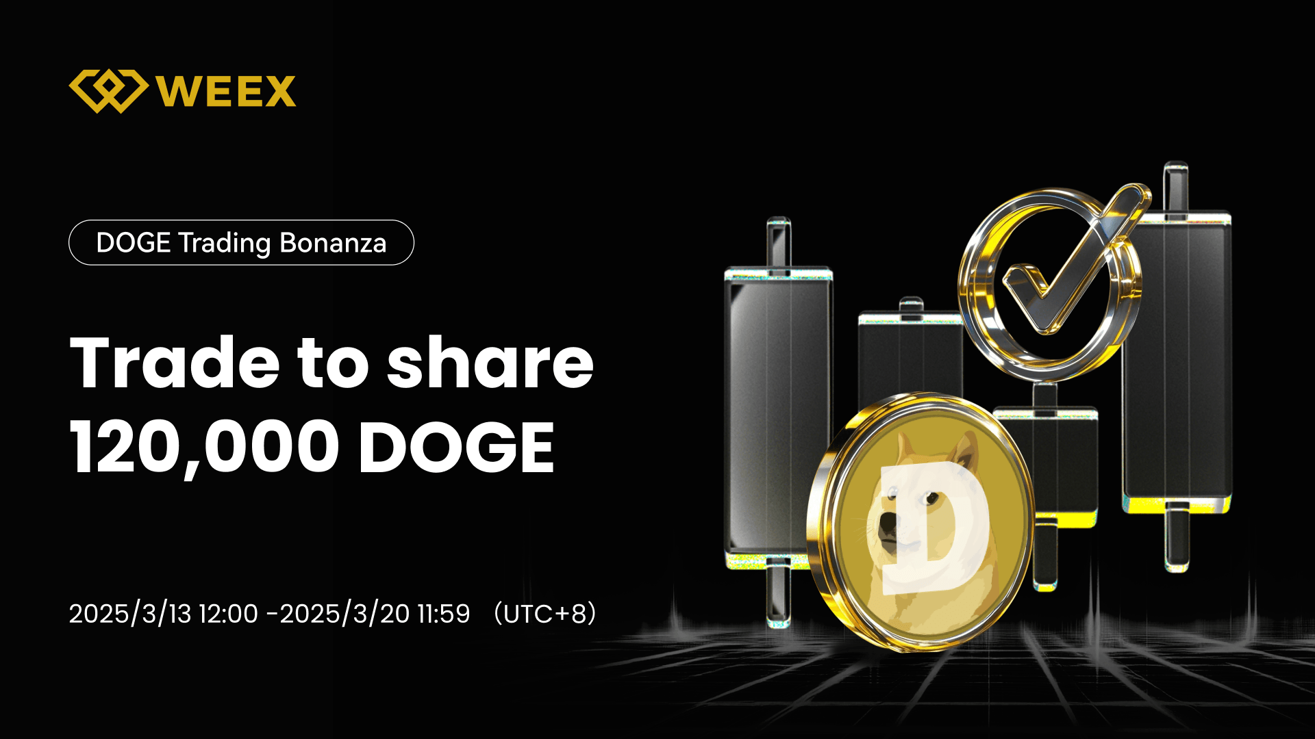 Partagez 20 000 USDT de bonus de contrats à terme + 120 000 DOGE de récompenses d'Airdrop crypto
