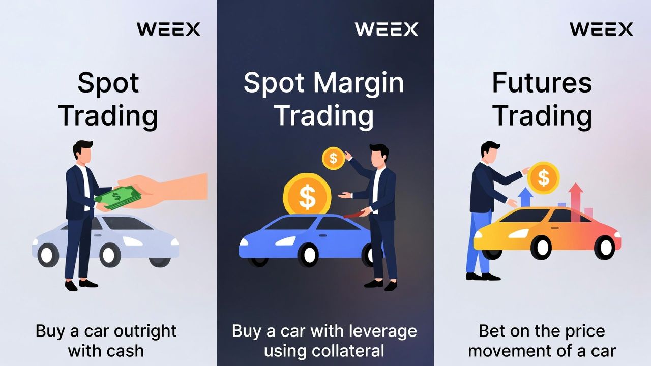 Spot vs Futures vs Margin Trading : Les différences clés que chaque débutant crypto doit connaître