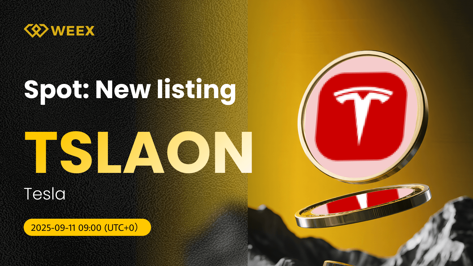 TSLAON USDT сейчас доступен: Монета Tesla (TSLAON) добавлена на WEEX