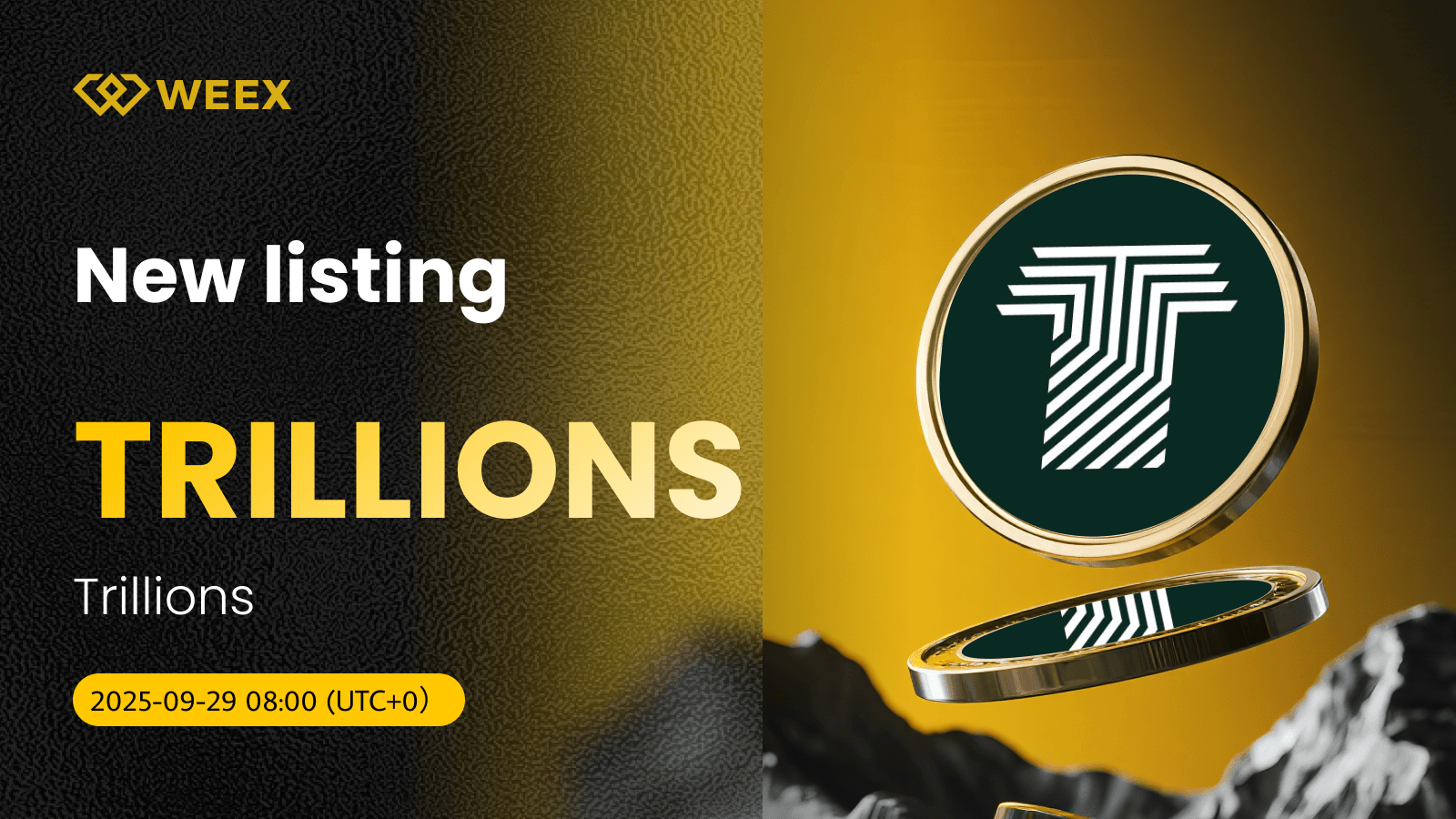 Торги TRILLIONS USDT выходят на спотовую биржу WEEX