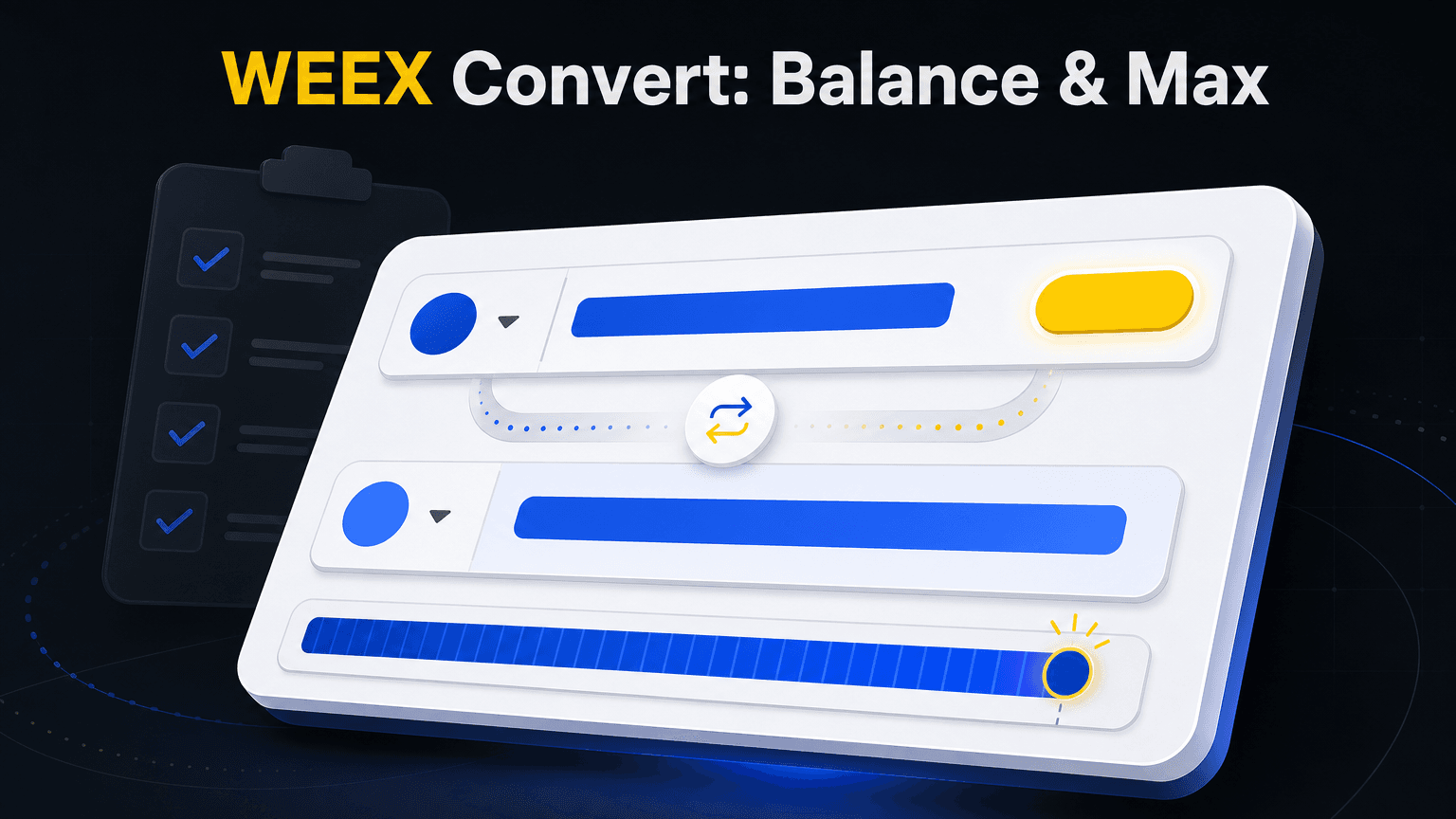 Saldo disponível no WEEX Convert: como verificar e usar o botão Max