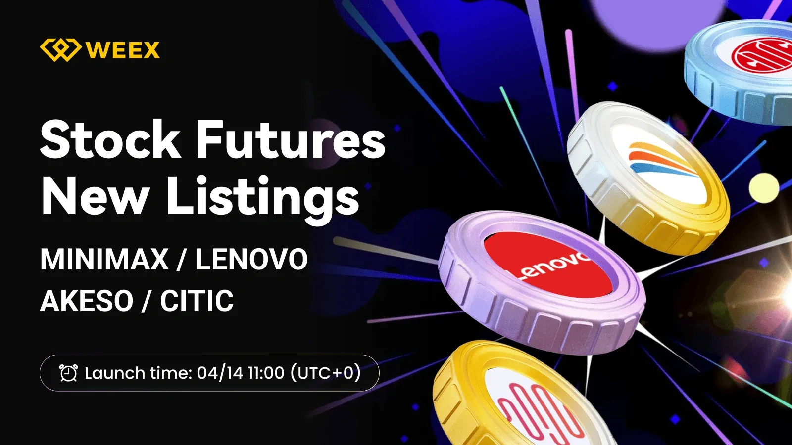Listes de futures WEEX LENOVO USDT et contrats perpétuels américains