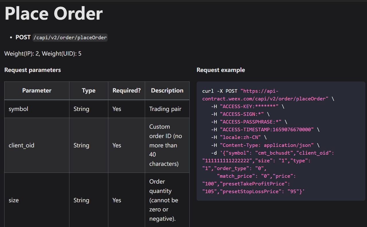 WEEX Global Hackathon API processo de teste 6.png
