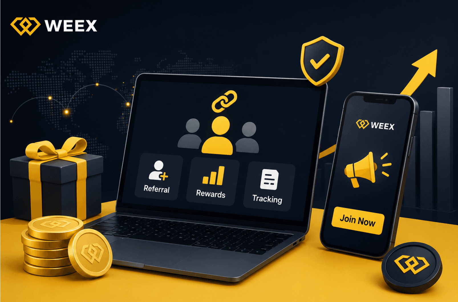 Cómo obtener comisiones por referidos de WEEX: reglas y seguimiento