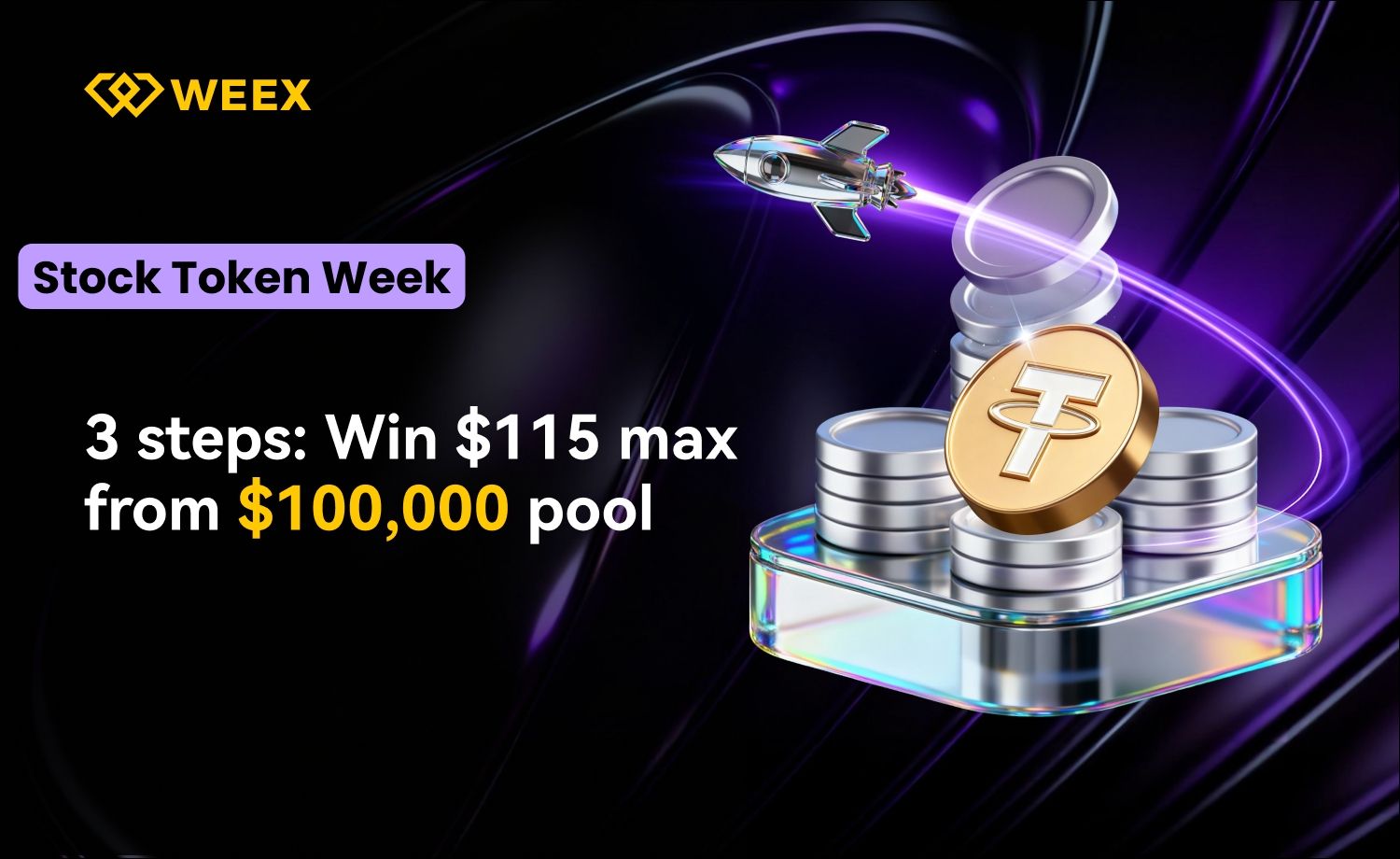 هفته توکن سهام WEEX: هنگام معامله داراییهای سهام فناوری، 115 USDT Bonus خود را مطالبه کنید