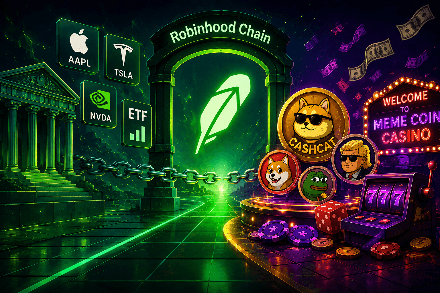 Robinhood打造区块链承载代币化股票：它刚变成模因币赌场吗？