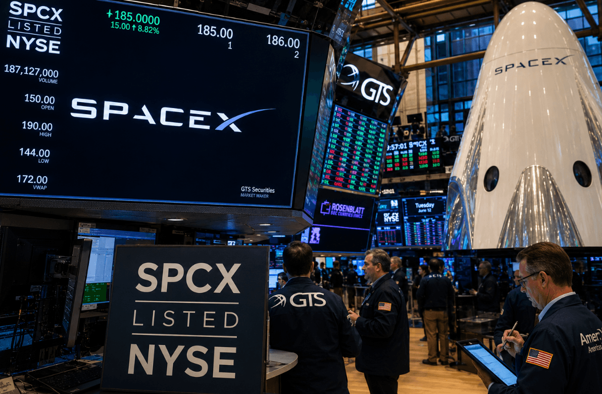 Acciones SPCX: ¿Por qué cayó SpaceX un 16% y qué sigue ahora?