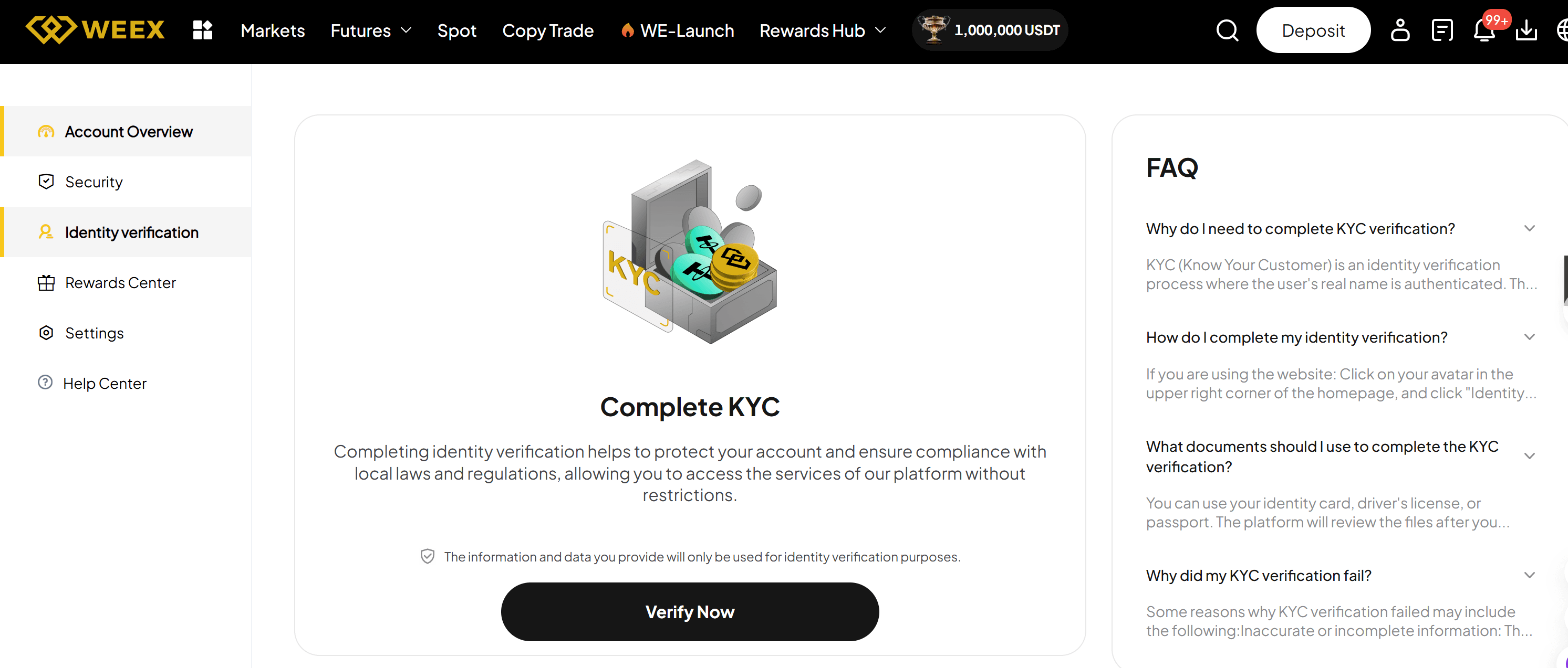 ¿WEEX Exchange requiere KYC?