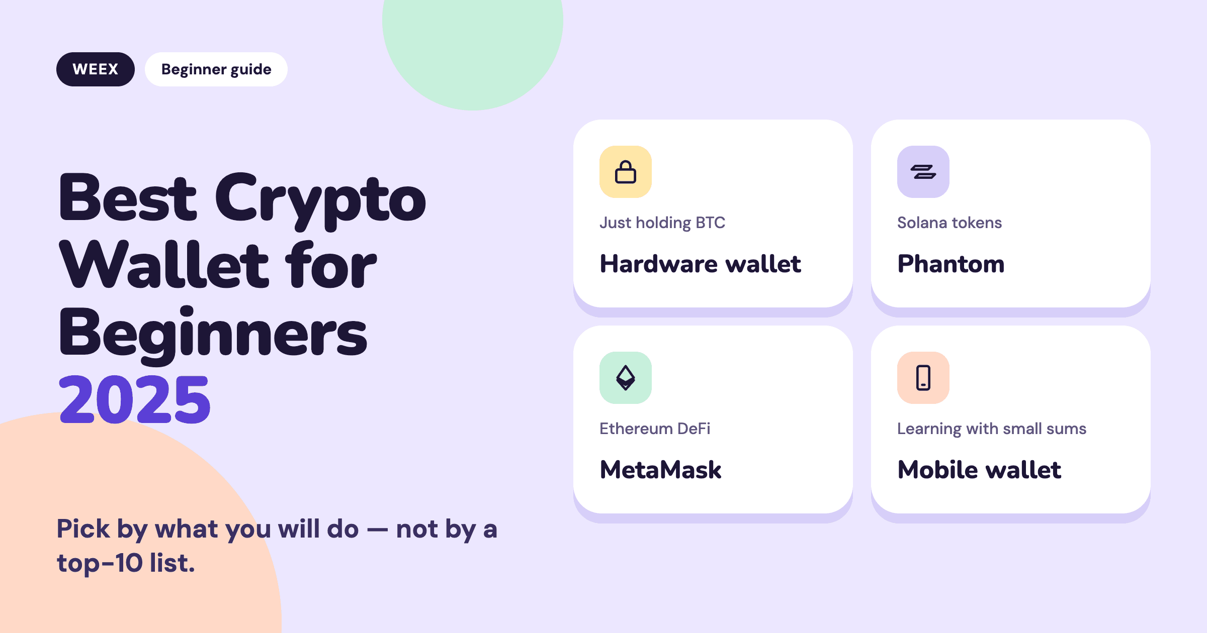 Mejor wallet de criptomonedas para principiantes 2025: elige según lo que vayas a hacer
