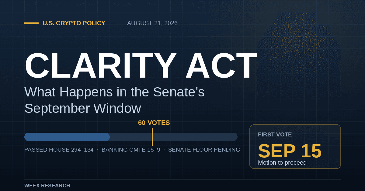 Loi CLARITY : Que se passe-t-il durant la fenêtre de septembre au Sénat ?