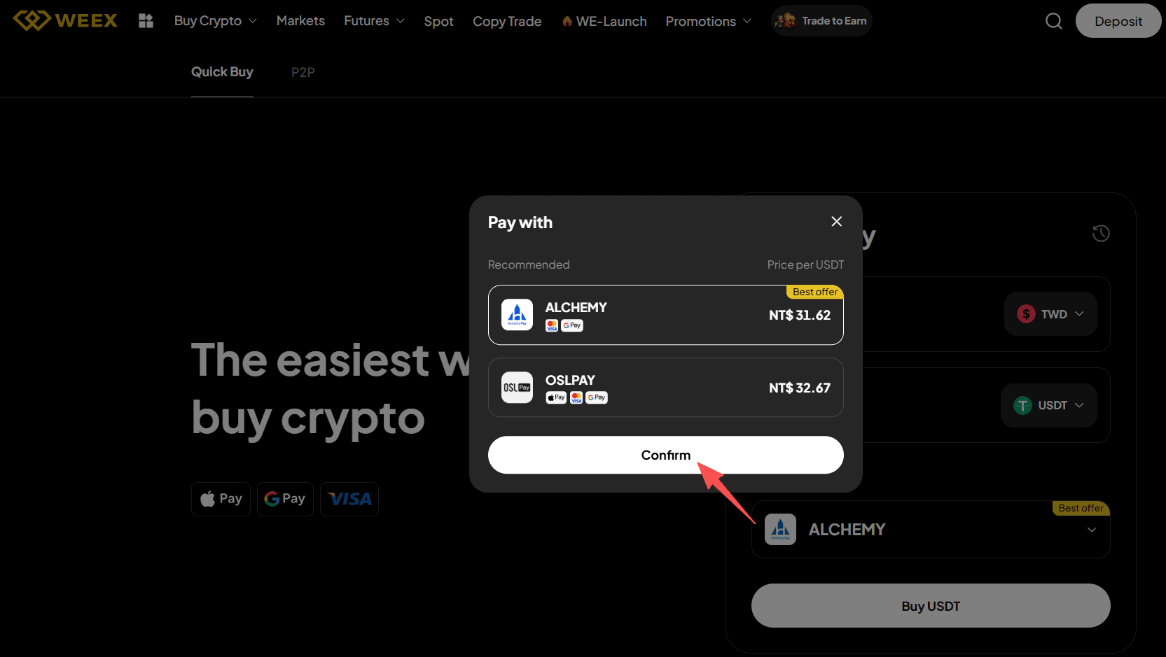 什麼是 WEEX OTC 以及如何在 WEEX OTC 上用 TWD 購買 USDT?
