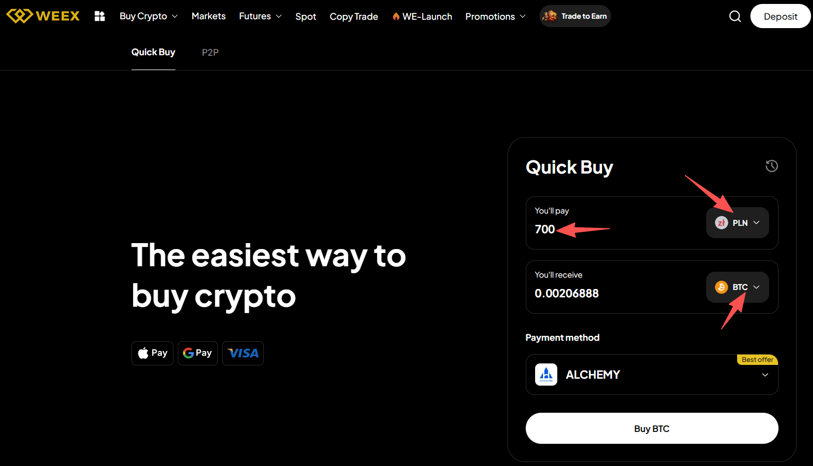 什么是 WEEX OTC 以及如何在 WEEX OTC 上使用 PLN 购买比特币 (BTC)?