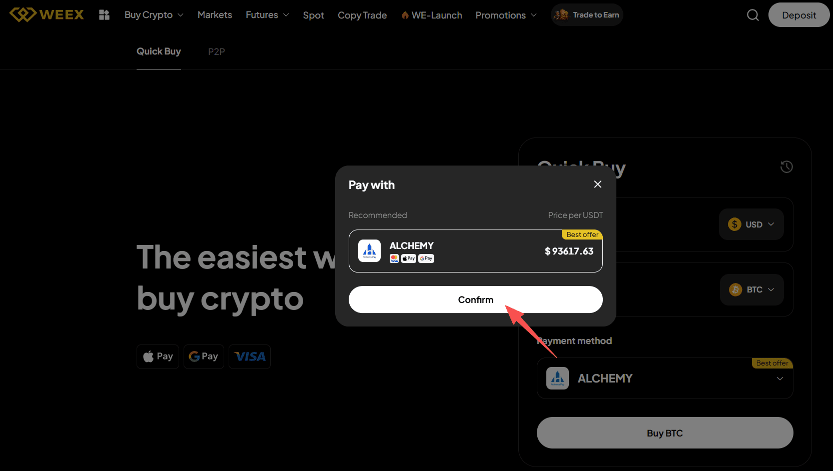 什么是 WEEX OTC 以及如何在 WEEX OTC 上使用 USD 购买比特币 (BTC)?