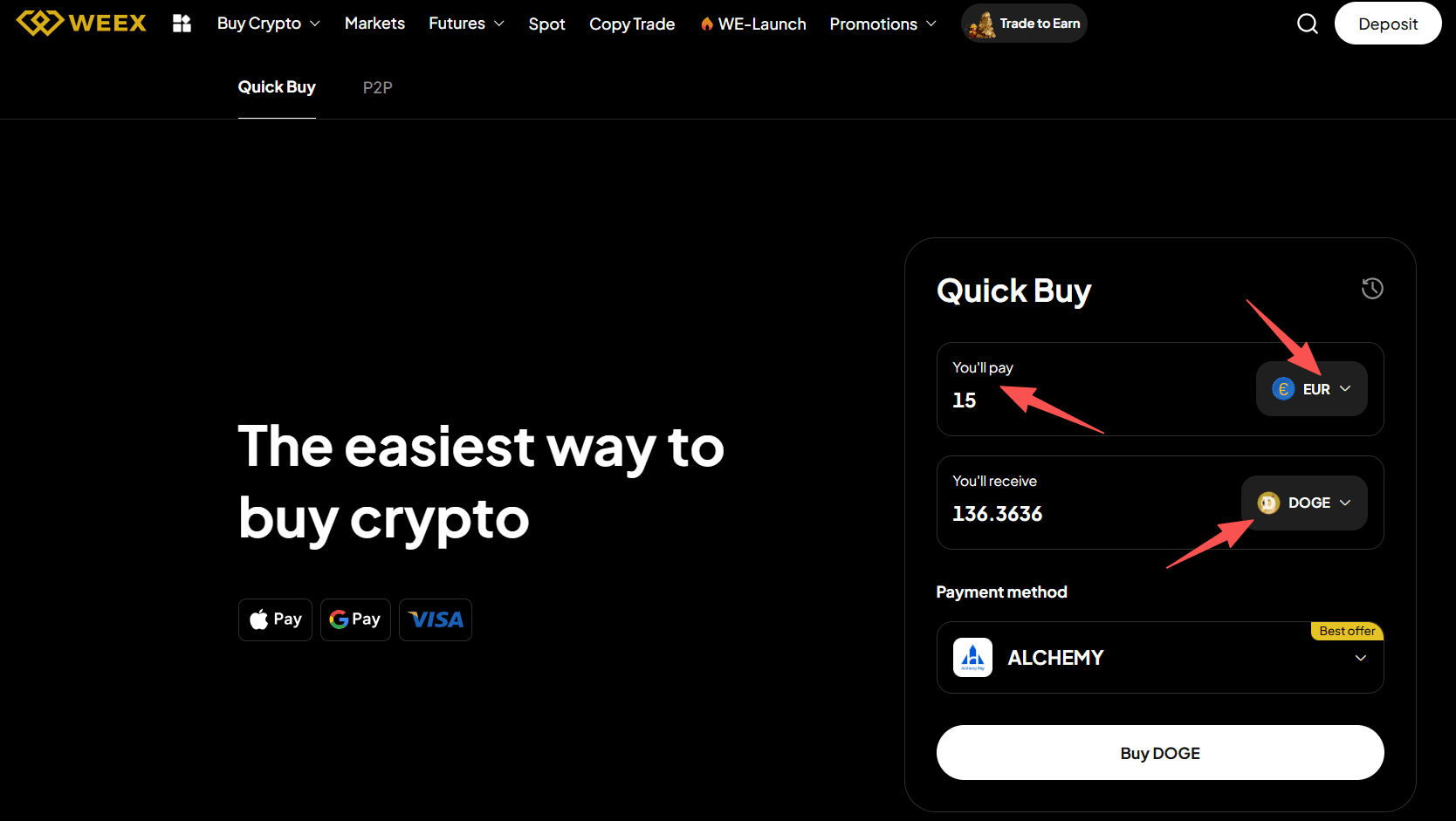Що таке WEEX OTC і як купити DOGE за євро на WEEX OTC?