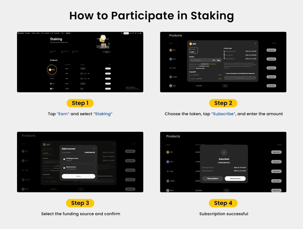 WEEX Staking 2026: أسعار فائدة أعلى، مرونة أكبر، عوائد أفضل