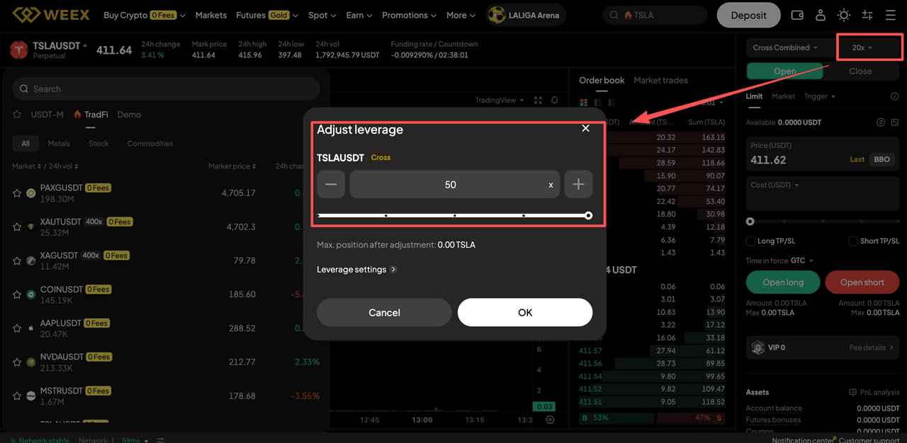 how to trade tesla futures on weex