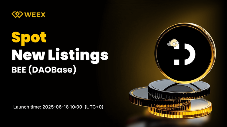 DAOBase (BEE) se incluirá en WEEX: El trading al contado del par BEE/USDT comienza el 18 de junio