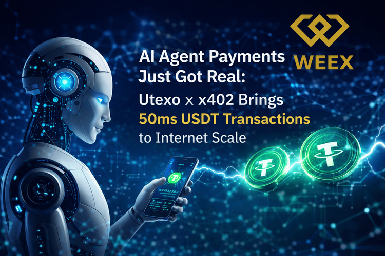 Os pagamentos a agentes de IA agora são uma realidade: Utexo × x402 leva transações de USDT em 50 ms à escala da Internet