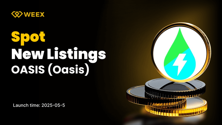 OASIS estará disponible en WEEX Spot con el par OASIS USDT oficialmente abierto para operar