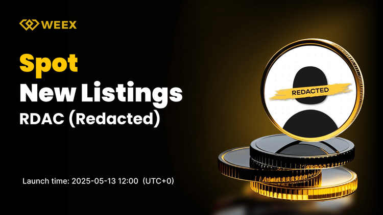 Redacted (RDAC) ya disponible en WEEX — Lanzamiento del trading spot de RDAC USDT